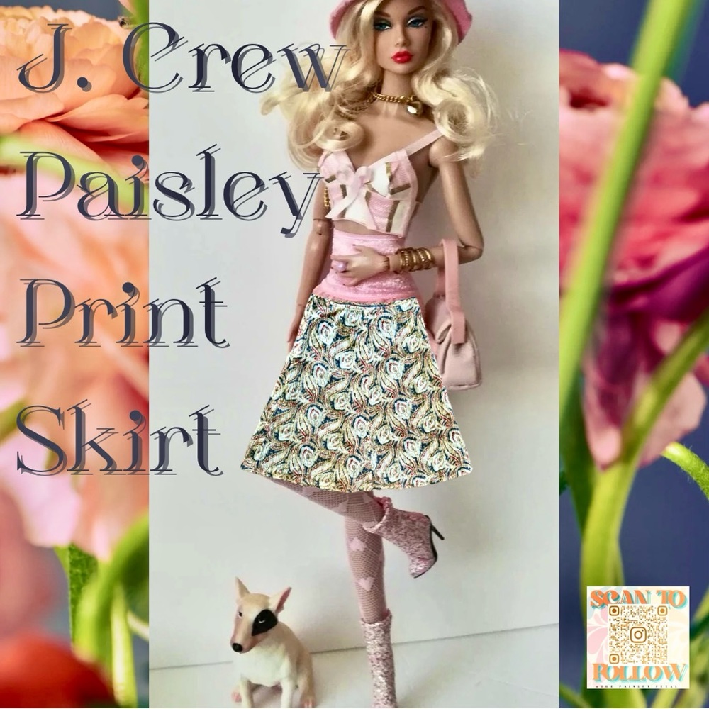 J. CREW PAISLEY PRINT SKIRT